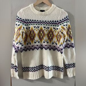 Women’s Talbots SZ Small Argle Wool Blend Sweater Nordic‎ Design